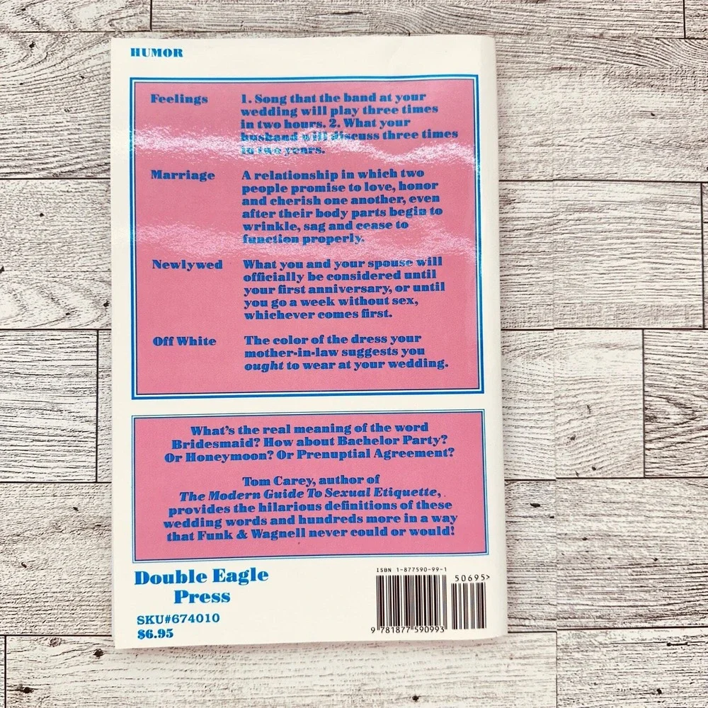 Marriage Dictionary Humor Book Tom Carey Paperback Funny Definitions PB‎